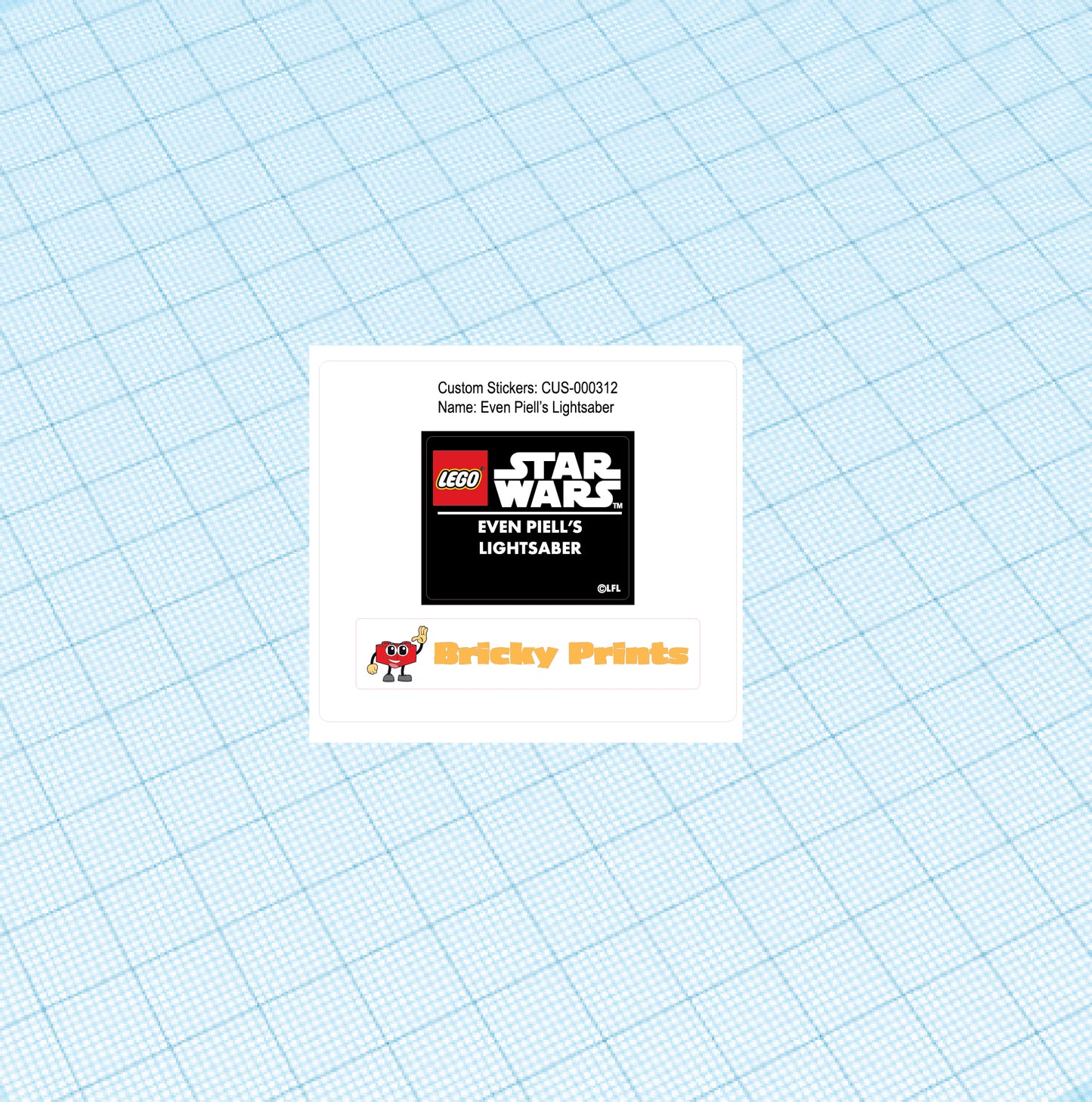 Custom Replacement Sticker Set: Even Lightsaber