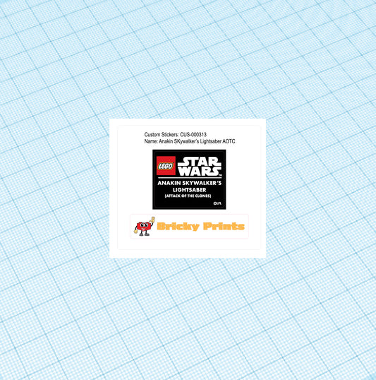 Custom Replacement Sticker Set: Anakin Lightsaber AOTC