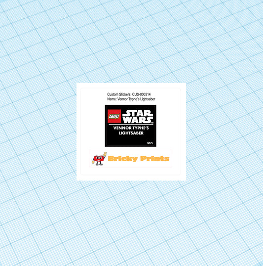 Custom Replacement Sticker Set: Vennor Lightsaber