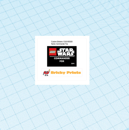 Custom Replacement Sticker Set: Commander Fox