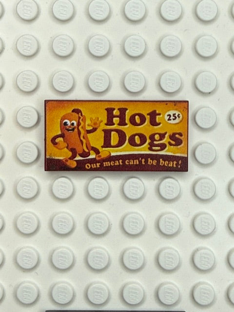 UV Printed Signs 2x4 Tile: Vintage Hot Dogs