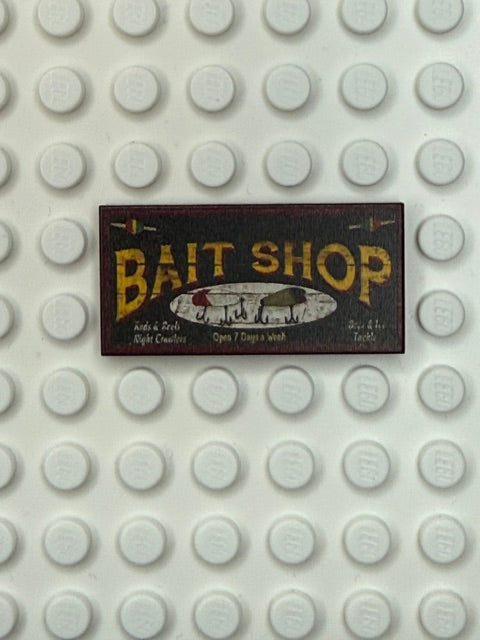 UV Printed Signs 2x4 Tile: Vintage Bait Shop