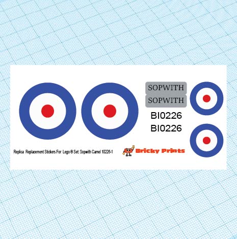 Replica Replacement sticker set: Sculpture 10226-1 Sopwith Camel