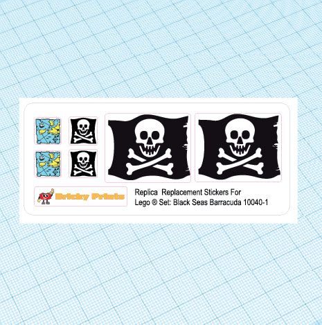 Replica Replacement sticker set: Pirates I Black Seas Barracuda (Reissue) 10040