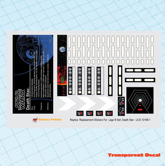 Replica Replacement sticker Set: UCS Death Star 10188