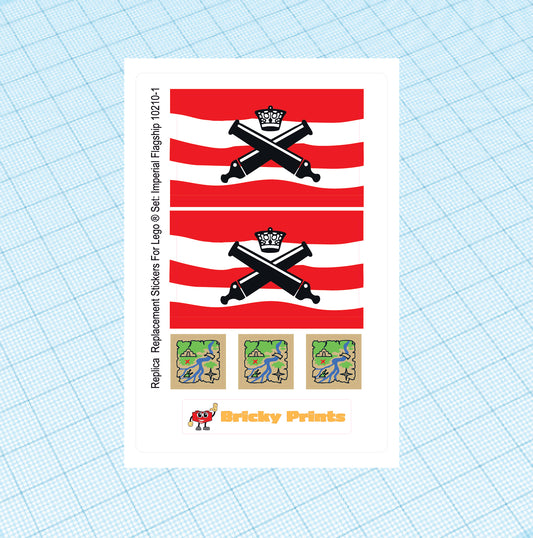 Replica Replacement sticker set: Pirates II Imperial Flagship 10210