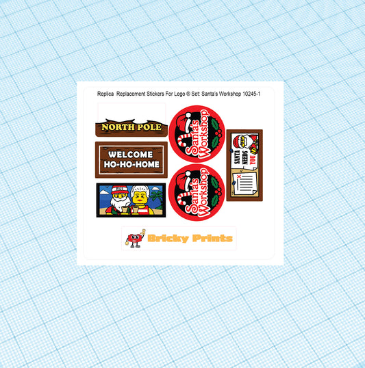 Replica Replacement sticker set: Creator Santa's Workshop 10245