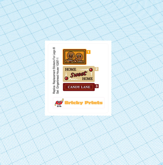Replica Replacement sticker set: Creator Gingerbread House 10267