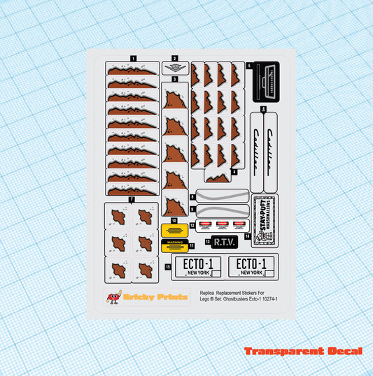 Replica Replacement sticker set: GB ECTO-1 10274