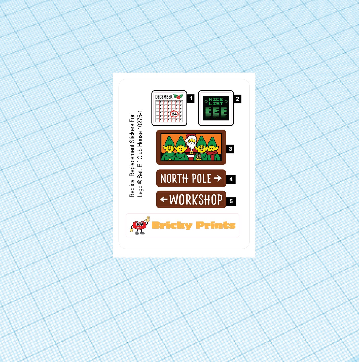 Replica Replacement sticker set: Creator Elf Club House 10275
