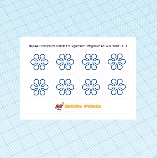Replica Replacement sticker Set: 4.5 Volt Refrigerated Car with Forklift 147