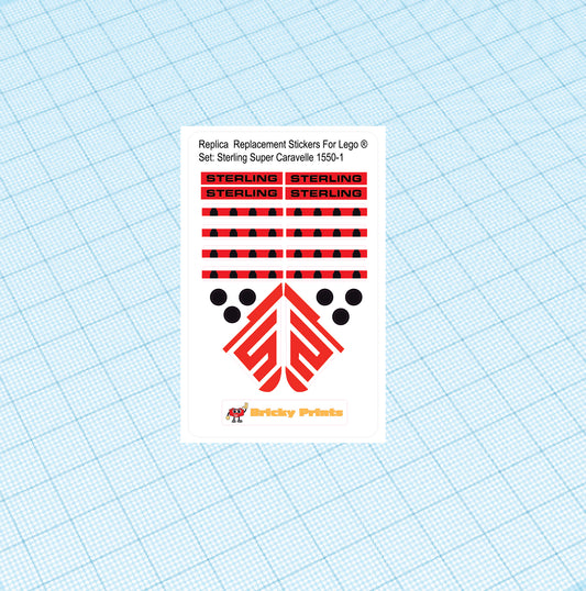 Replica Replacement sticker set: Sterling Super Caravelle 1550