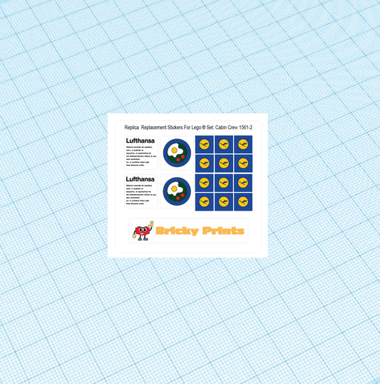 Replica Replacement sticker Set: Universal Building Sets Cabin Crew 1561-2