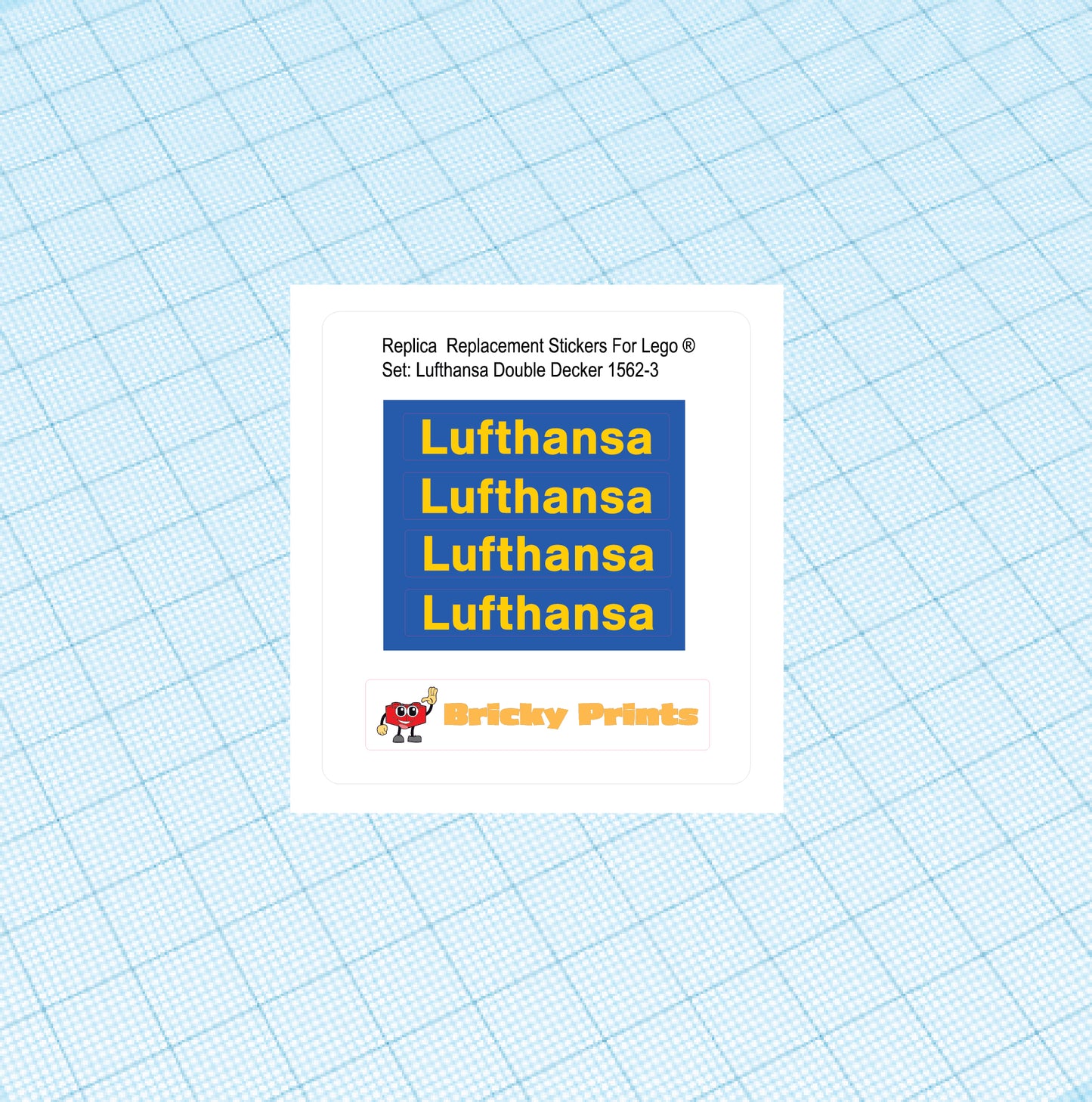 Replica Replacement sticker set: Lufthansa Double-Decker 1562-3