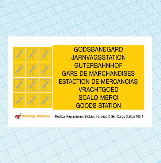 Replica Replacement sticker Set: 4.5 Volt Cargo Station (Goods Station) 165