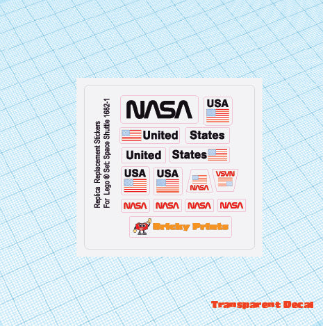 Replica Replacement sticker set: Classic Town Airport Space Shuttle 1682