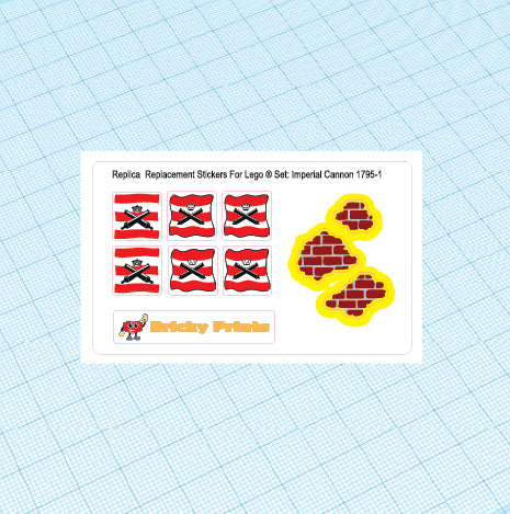 Replica Replacement sticker set: Pirates I Imperial Cannon 1795