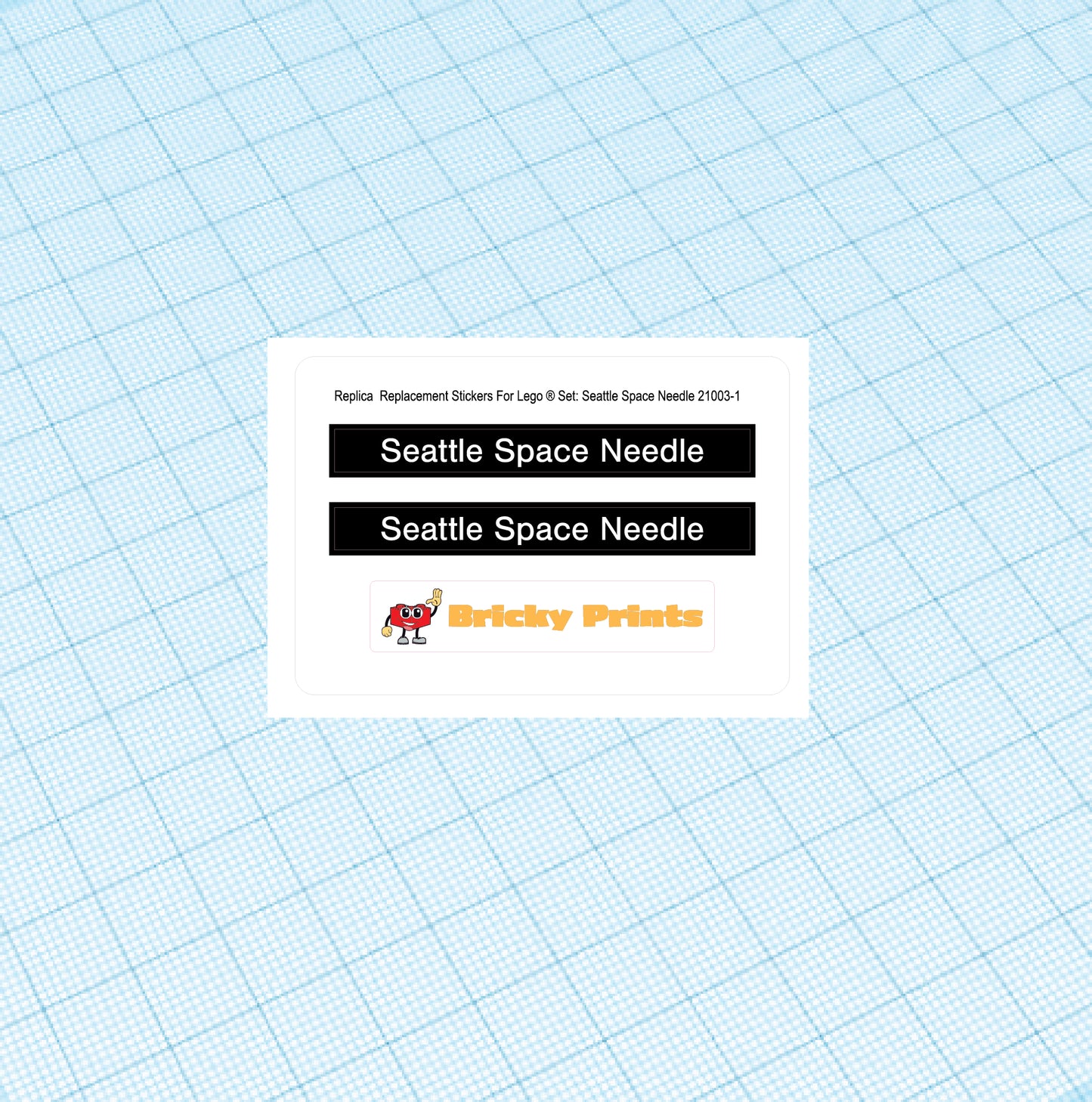 Replica Replacement sticker Set: Architecture Seattle Space Needle 21003