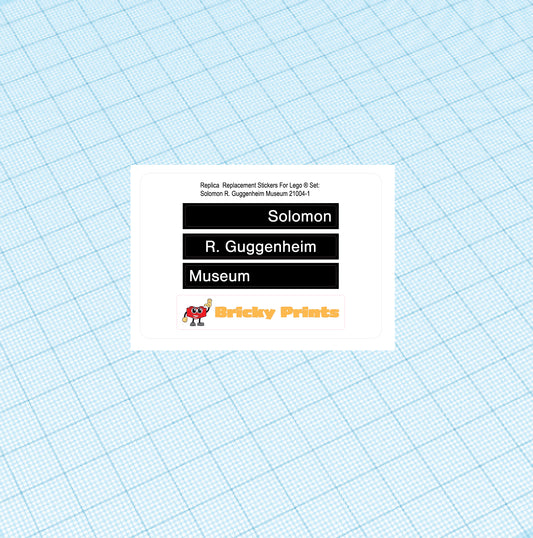 Replica Replacement sticker Set: Architecture Solomon R. Guggenheim Museum 21004
