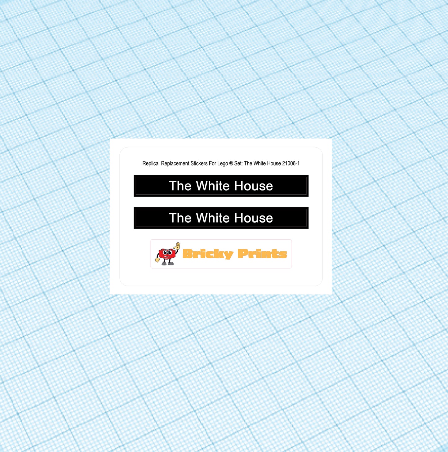 Replica Replacement sticker Set: Architecture The White House 21006
