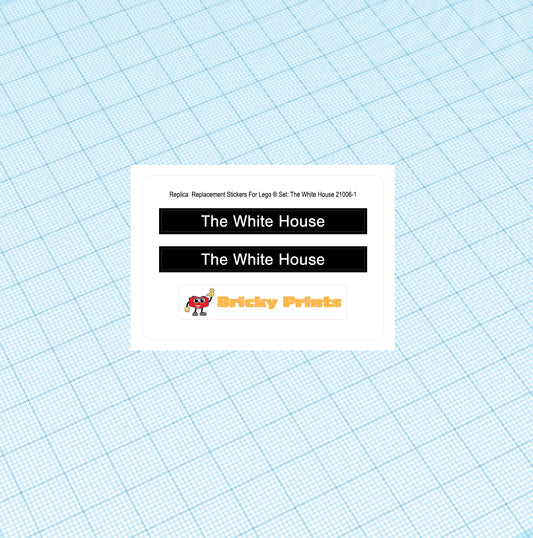 Replica Replacement sticker Set: Architecture The White House 21006
