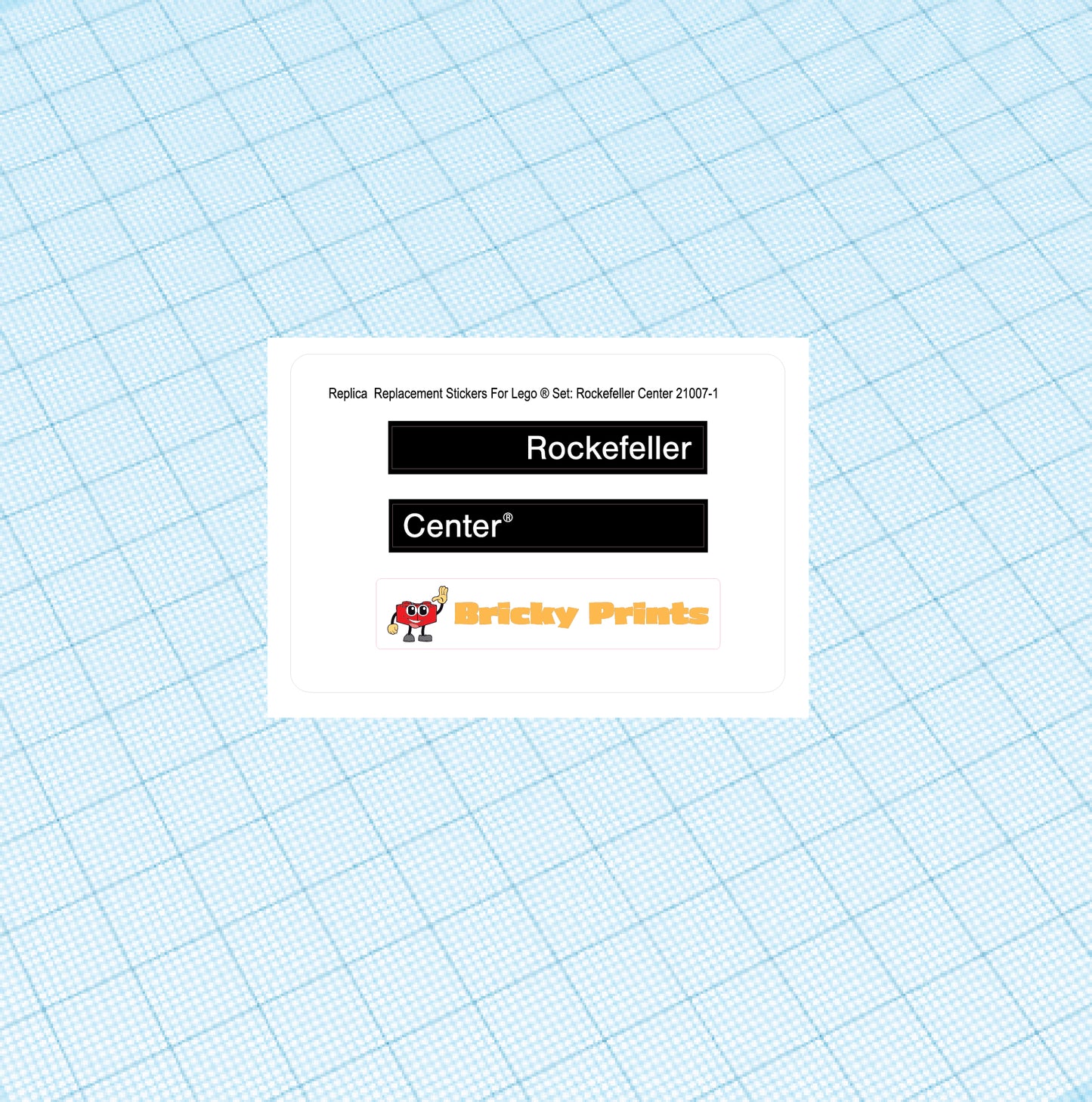 Replica Replacement sticker Set: Architecture Rockefeller Center 21007