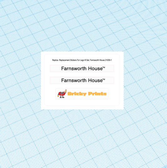 Replica Replacement sticker Set: Architecture Farnsworth House 21009