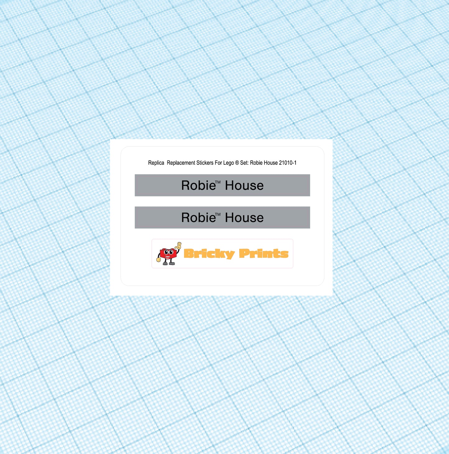 Replica Replacement sticker Set: Architecture Robie House 21010