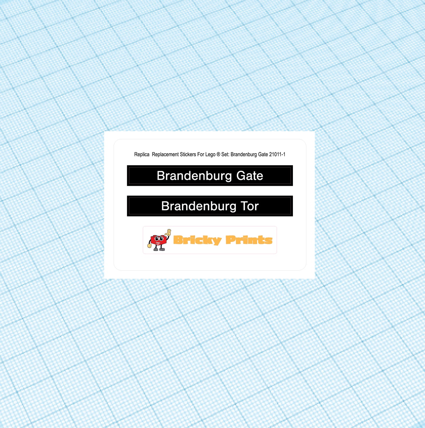Replica Replacement sticker Set: Architecture Brandenburg Gate 21011