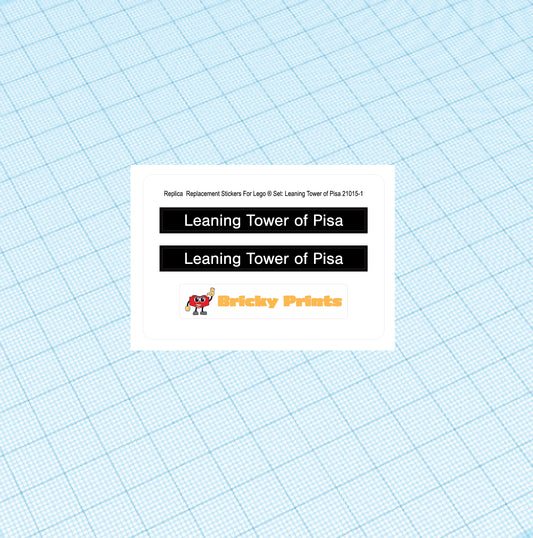Replica Replacement sticker Set: Architecture The Leaning Tower of Pisa 21015