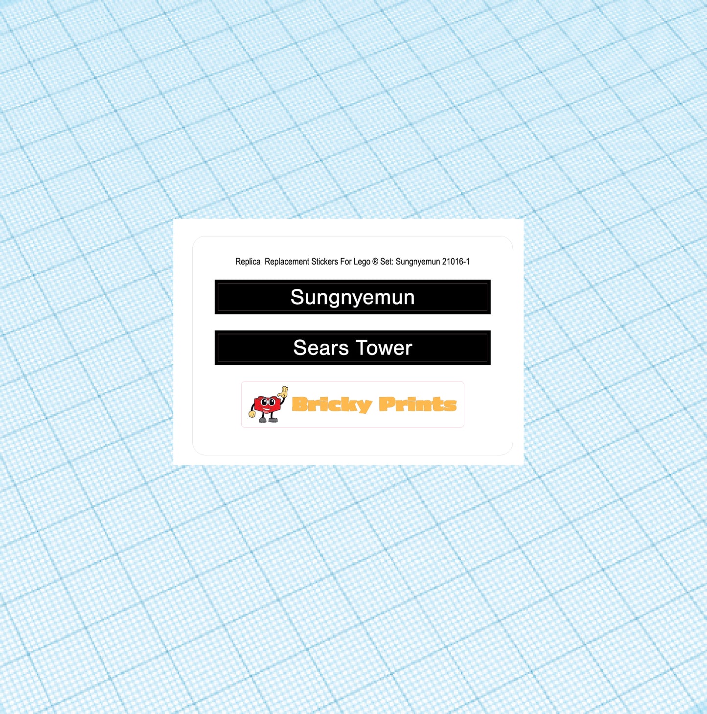 Replica Replacement sticker Set: Architecture Sungnyemun 21016