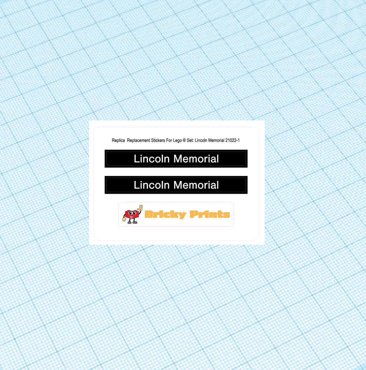 Replica Replacement sticker Set: Architecture Lincoln Memorial 21022