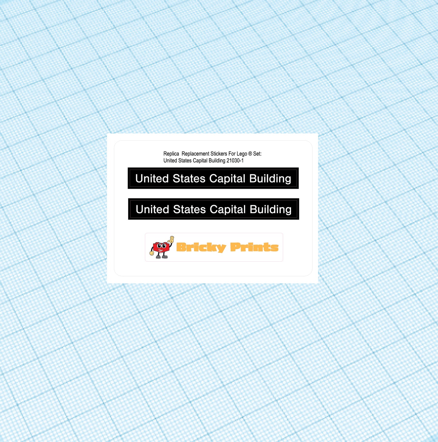 Replica Replacement sticker Set: Architecture Untied States Capital Building 21030
