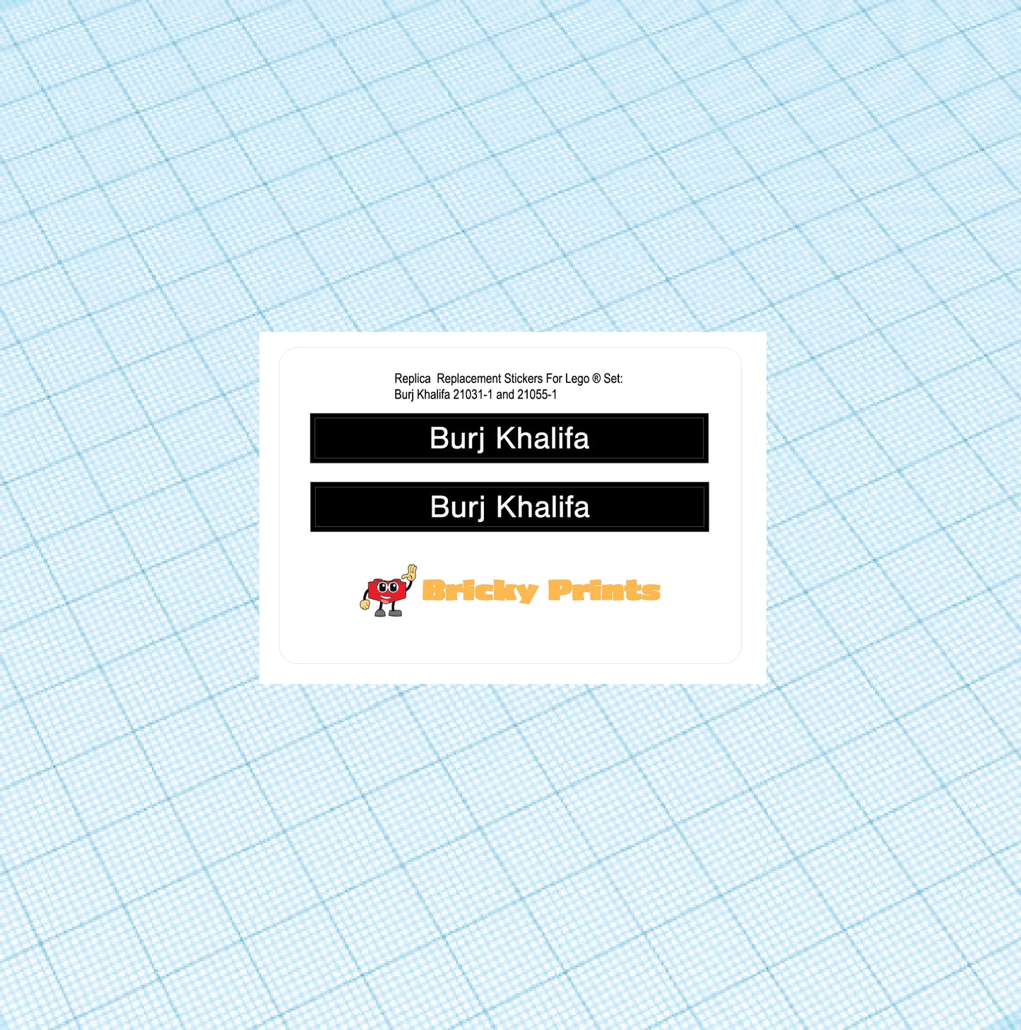 Replica Replacement sticker Set: Architecture Burj Khalifa 21031