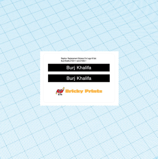 Replica Replacement sticker Set: Architecture Burj Khalifa 21031