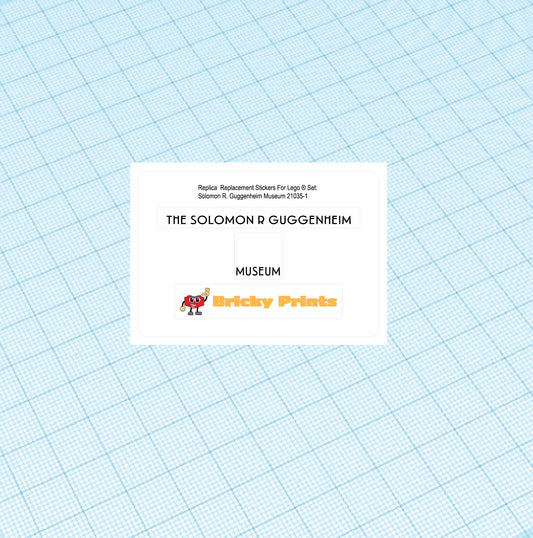Replica Replacement sticker Set: Architecture Solomon R Guggenheim Museum 21035