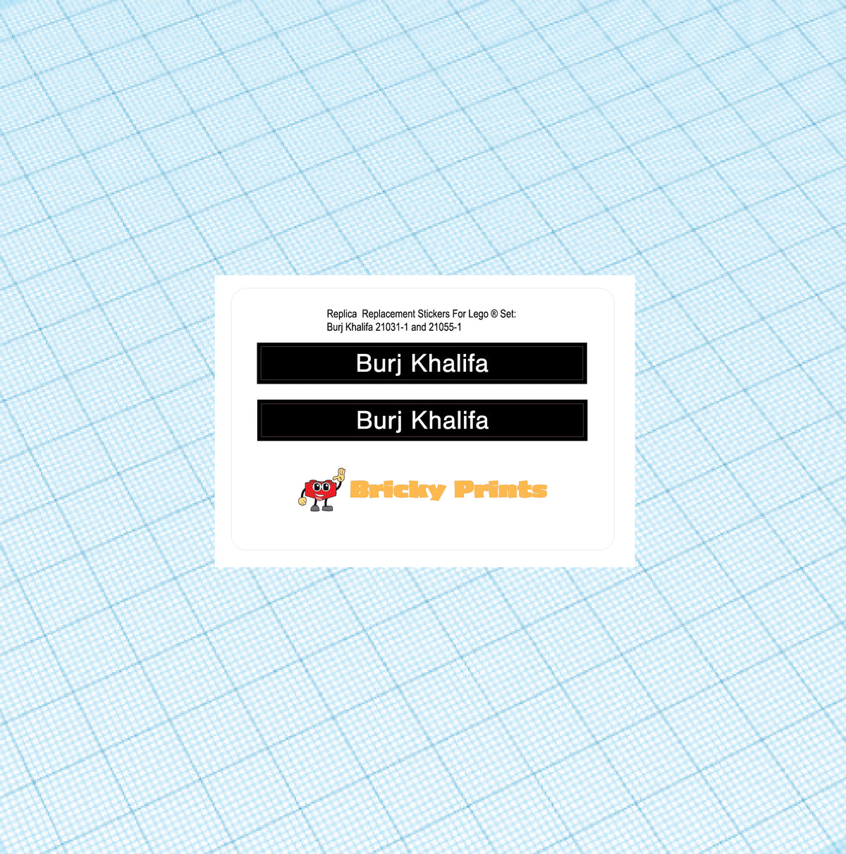 Replica Replacement sticker Set: Architecture Burj Khalifa 21055