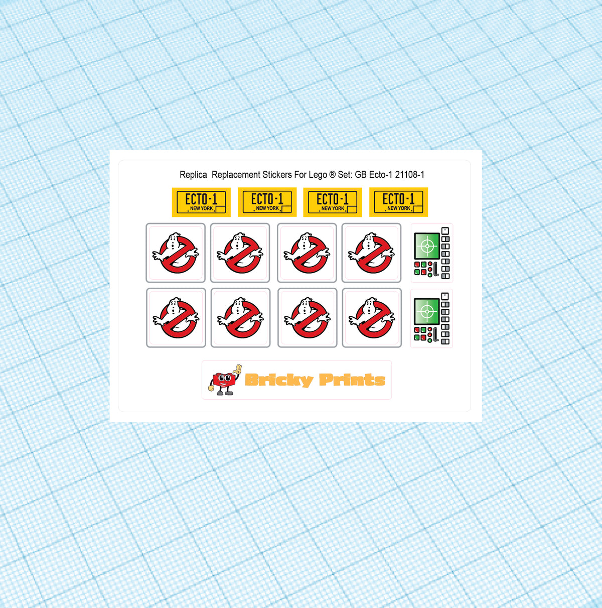 Replica Replacement sticker set: GB Ecto-1 21108