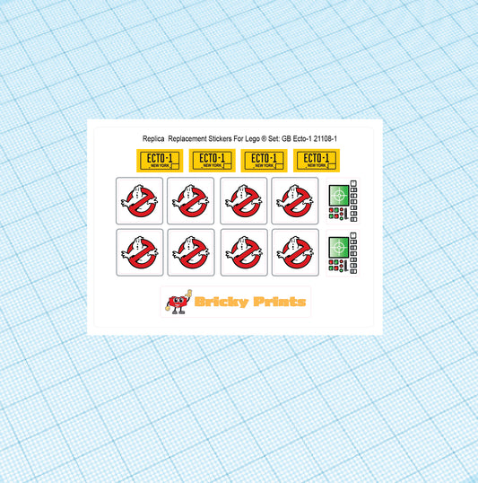 Replica Replacement sticker set: GB Ecto-1 21108