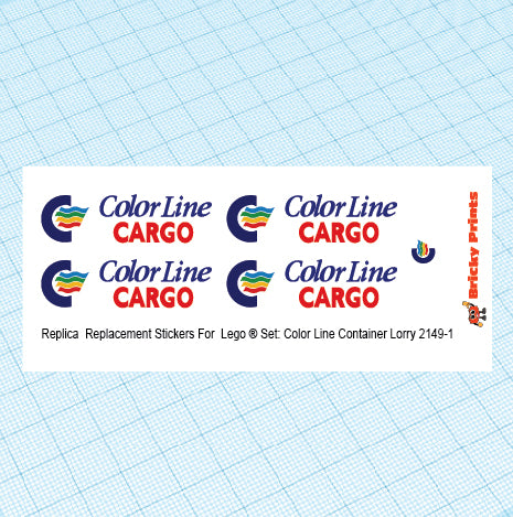 Replica Replacement sticker set: Classic Town Cargo 2149-1 Color Line Container Lorry