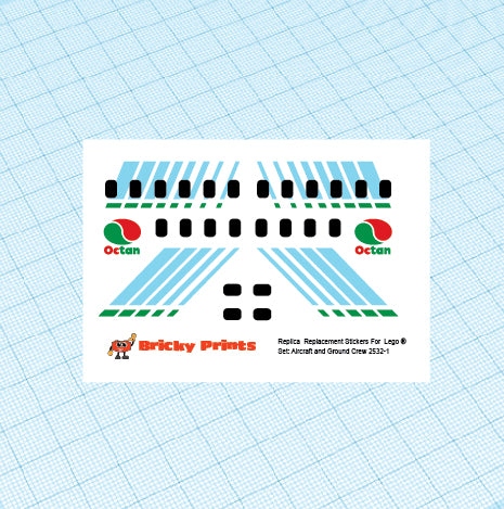 Replica Replacement sticker set: Classic Town Airport Aircraft and Ground Crew 2532