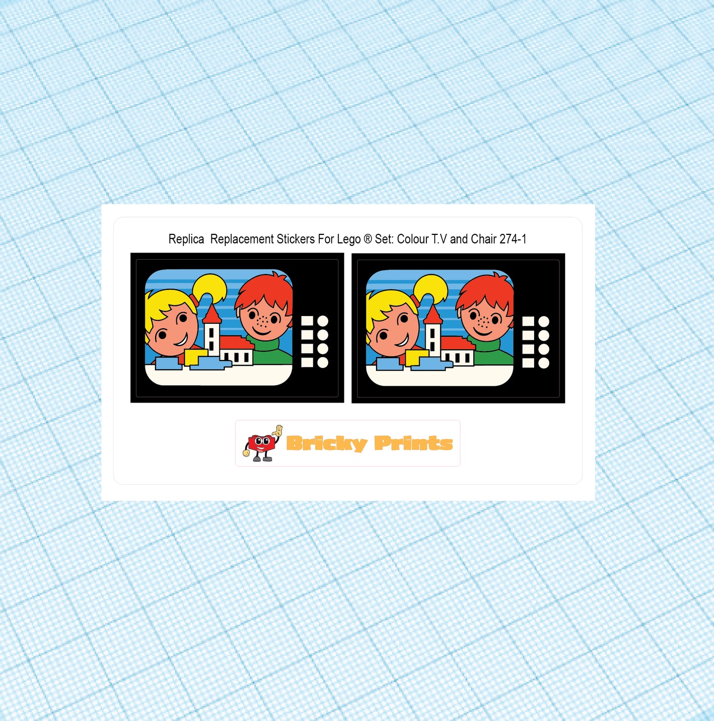Replica Replacement sticker Set: Homemaker Colour T.V. and Chair 274