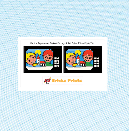 Replica Replacement sticker Set: Homemaker Colour T.V. and Chair 274