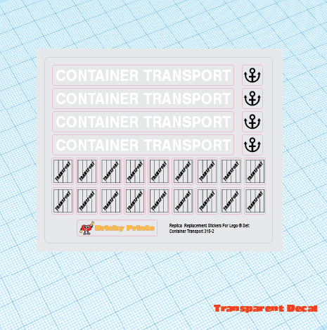 Replica Replacement sticker set: Boats - Container Transport 315
