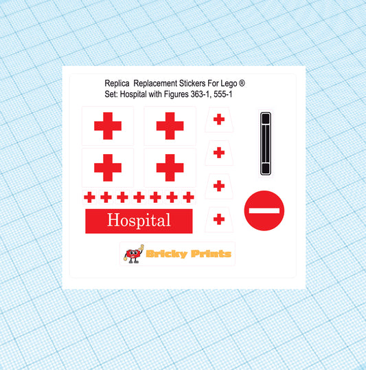 Replica Replacement sticker set: Hospital with Figures 363
