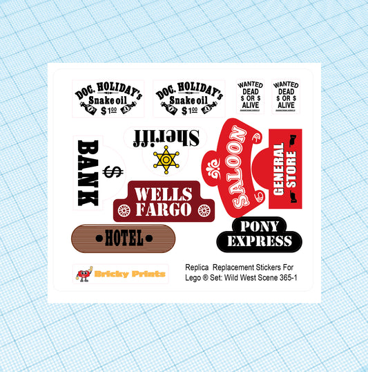 Replica Replacement sticker set: Wild West Scene 365