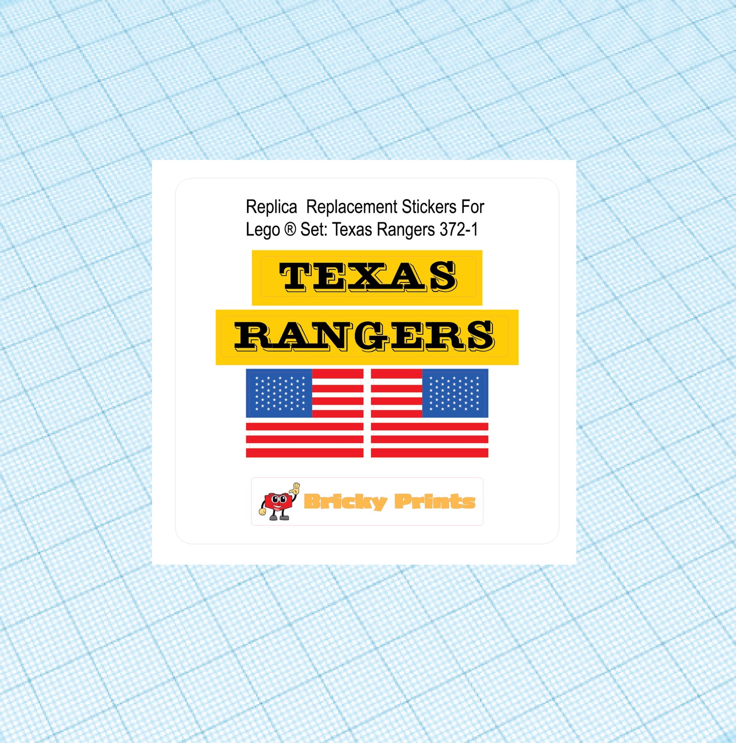 Replica Replacement sticker set: Texas Rangers 372
