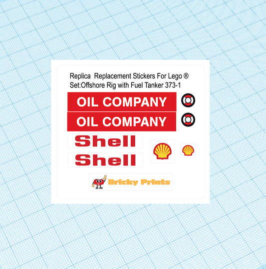 Replica Replacement sticker set: Offshore Rig with Fuel Tanker 373