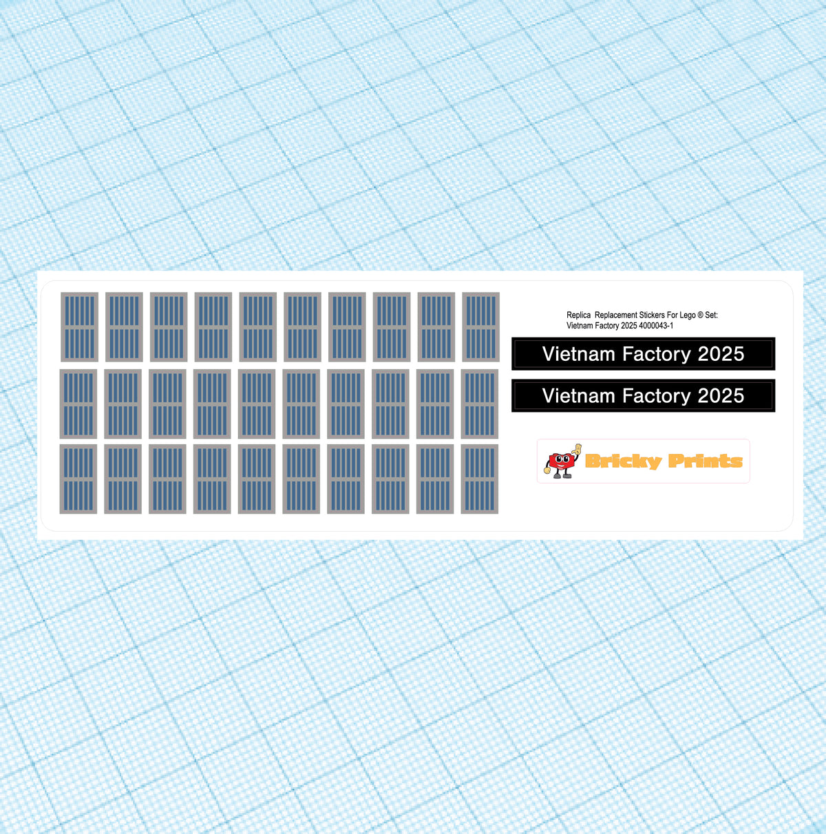 Replica Replacement sticker Set: Architecture Vietnam 2025 Factory 4000043