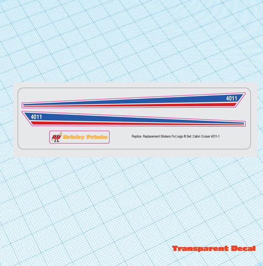 Replica Replacement sticker set: Boats - Cabin Cruiser 4011